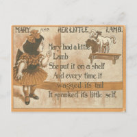 1905 Maria en haar Lam Rijm Post Kaart