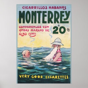 1906 Monterrey Cigar Advertisement Poster
