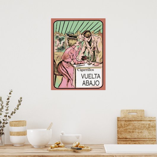 1906 reclame voor sigaretten poster (Keuken)