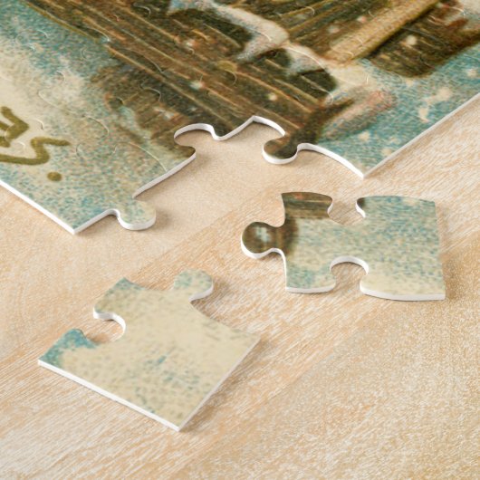 1906 vogels in sneeuwkerst legpuzzel (Zijkant)