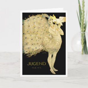 1906!! "VOGELS VAN EEN VEER" ART NOUVEAU GROET KAART