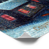 1906 Vrolijk kerstfeest Poster (Hoek)