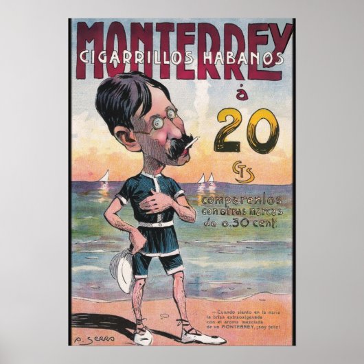 1907  Monterrey Cigar-reclame Poster (Voorkant)