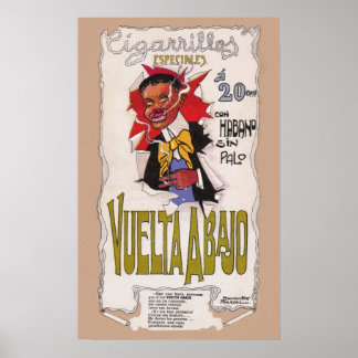 1907  Vuelta Abajo Cigarette Advertisement Poster