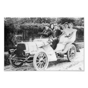 1907 White Model G Steam Touring Car Foto Afdruk