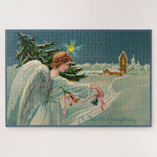 1908 Kerstengel Een vrolijk kerstfeest Legpuzzel