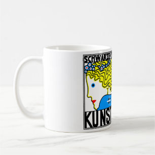 1908 Wenen Art Nouveau Art Show Fair Maiden Koffiemok