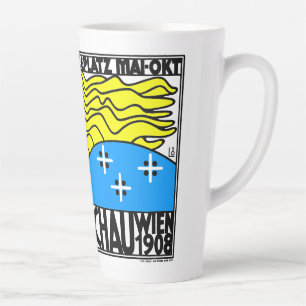 1908 Wenen Art Nouveau Art Show Fair Maiden Latte Mok