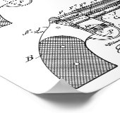1909 Auto Pistool Patent Kunst Tekening Afdruk Poster (Hoek)
