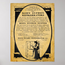  1909 Bohn Siphon koelkast Poster