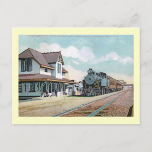 1909 de Post van het Spoor, de Stad van Jersey, de Briefkaart