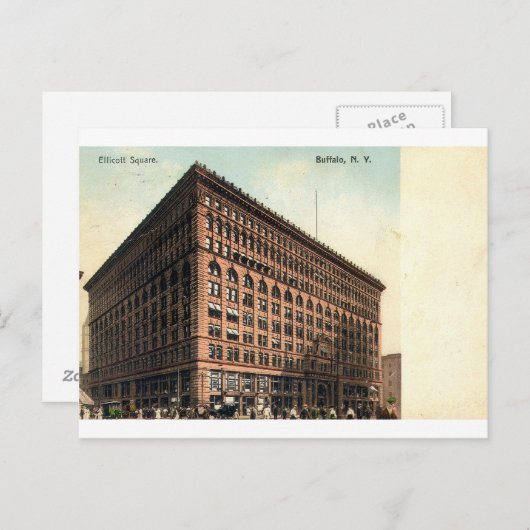 1909 Ellicott Square, Buffalo, NY Briefkaart (Voorkant / Achterkant)
