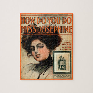 1909 Hoe doe je Miss Josephine vel muziek Legpuzzel