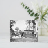 1909 Palm Beach Florida Trolley Carte postale (Debout devant)