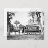 1909 Palm Beach Florida Trolley Carte postale (Devant / Derrière)