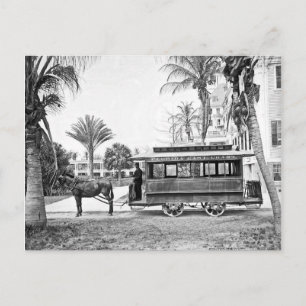 1909 Palm Beach Florida Trolley Carte postale