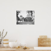 1909 Palm Beach Florida Trolley Poster (Keuken)