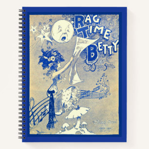 1909 Ragtime Betty bladmuziek kunst Notitieboek