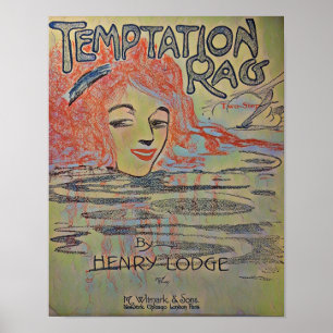 1909 Temptation rag twee stappen Poster