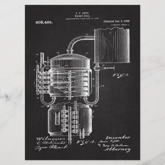 1909 whiskey Still Menu (Voorkant)
