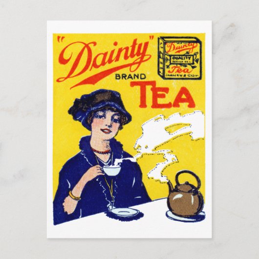 1910 Dainty Tea Briefkaart (Voorkant)