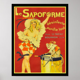 1910 Franse Le Sapoforme Desinfecte AD Poster