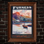 1910 Furness Railway Anglais Lakes Travel Poster<br><div class="desc">・ Découlée d'une collection familiale créée par mon arrière-grand-père en Angleterre, cette illustration numérique capture la beauté intemporelle d'une affiche ferroviaire du début du siècle. Cette oeuvre d'art est composée d'un montage faisant la promotion du magnifique paysage du lac-Land anglais, accessible par le Furness Railway. ・ Une texture de cadre...</div>