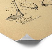 1910 Golf Club Patent Art Print (Hoek)