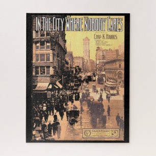 1910 in de stad waar niemand speelgoedmuziek legpuzzel