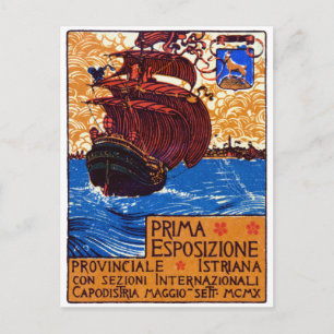 1910 Istrian Expo Poster Briefkaart