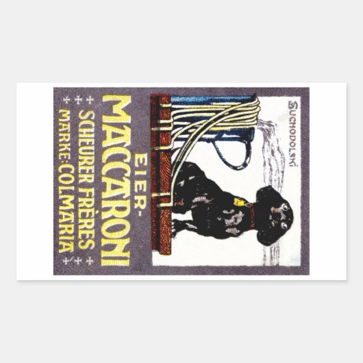 1910 Maccaroni-Poster Rechthoekige Sticker (Voorkant)