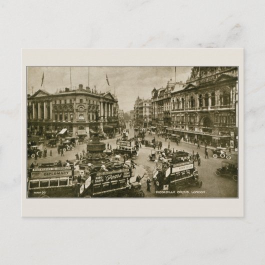 1910 Piccadilly Circus Briefkaart (Voorkant)