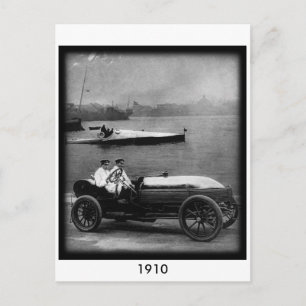 1910  Race-kaart voor auto's en snelheidstoets Briefkaart