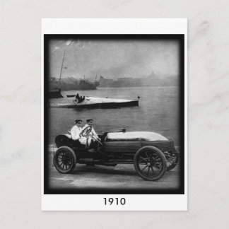 1910  Race-kaart voor auto's en snelheidstoets Briefkaart
