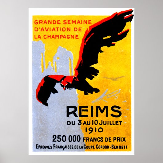 1910 Reims Air Show Poster (Voorkant)