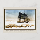 1910 Scott Expedition to Terra Nova South Pole Briefkaart (Voorkant)