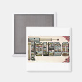 1910 TOLEDO, OH grote letter ontwerp Magneet (Voorkant / Achterkant)