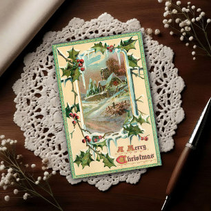 1910 Vintage Kerstmis Hulst Briefkaart