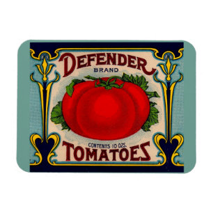 1910s Defender brand tomaten label Magneet