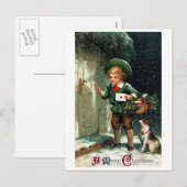 1911 de Groeten van Kerstmis Feestdagenkaart (Voorkant / Achterkant)