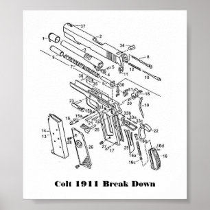 1911 delen, Colt 1911-indeling Poster