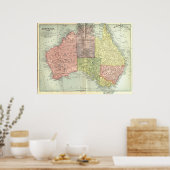 1911 Kaart van Australië Poster (Keuken)