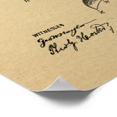 1911 kunsttekening van vliegtuigpatenten poster (Hoek)