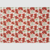1911  Poppy Pattern Design Tissuepapier (Voorkant)