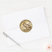 1912 2 1/2 Dollar Gouden Adelaar Sticker (Envelop)
