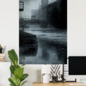 1912 Chicago River Poster (Thuiskantoor)