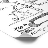 1912  Chiropractic Table Patent Art-afdrukken Poster (Hoek)
