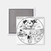 "1912 gezinsinkomen van de VS" Magneet (Voorkant / Achterkant)