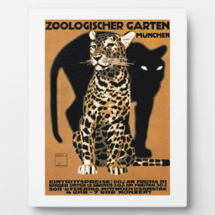 1912 Ludwig Hohlwein Leopard Munich Zoo Poster Fotoplaat