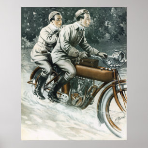 1912  Poster ter illustratie van motorrijwielen